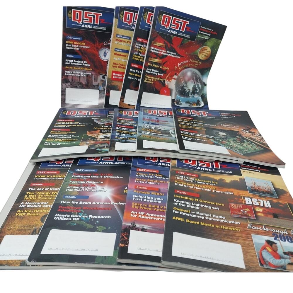 2008 QST National Assn Amateur Radio Magazine FULL Year 12 Issues Lot